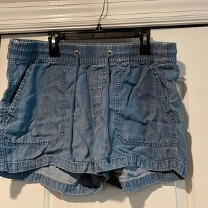 Banana Republic Factory soft chambray drawstring shorts